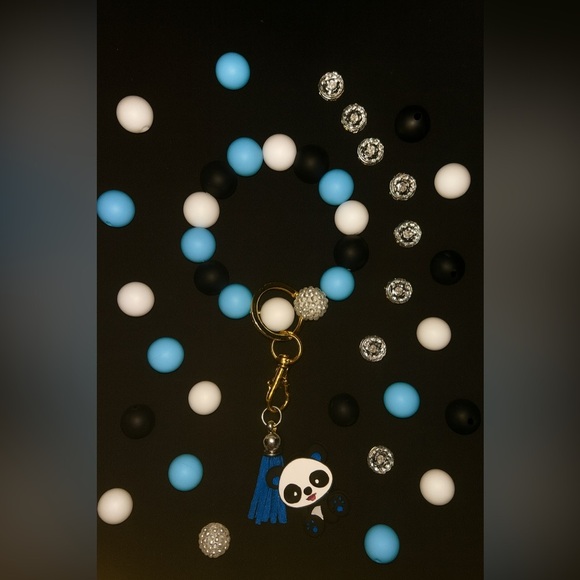 Panda silicone Bead Craft Kit - Blue, Black, White - Picture 2 of 2